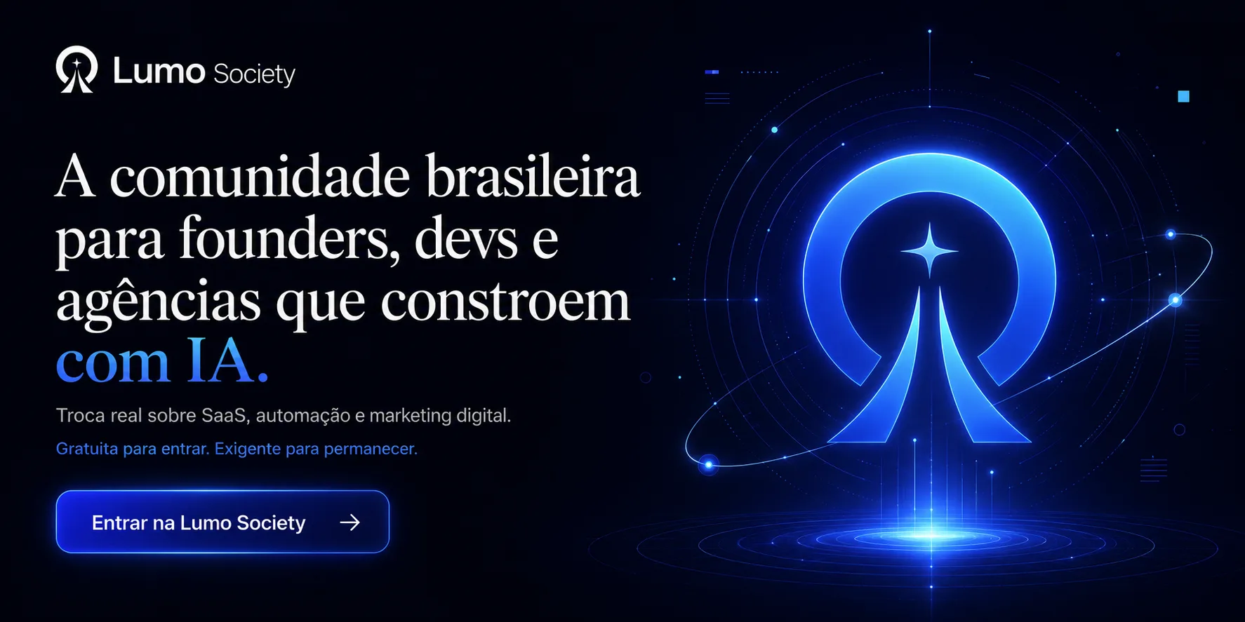 Troque com quem está construindo IA, SaaS e marketing com contexto